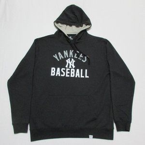 Fanatics Yankees Baseball Embroidered Black Hoodie Men's Size Large